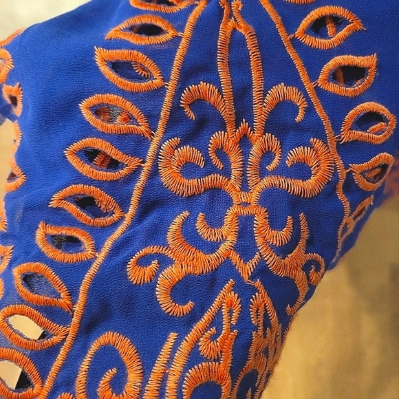 🩵NWT Lush for Lulus Embroidered Caftan Maxi Dress - Picture 3 of 5